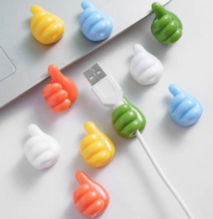 Swordfish™ - 10pcs Creative Thumbs Up Shape Wall Hook Plug Cable Holder Key Towel Wall Hanger
