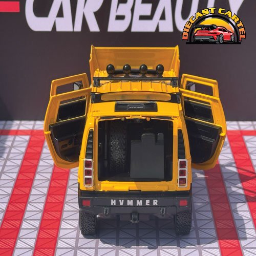 1:24 Scale H2 Hummer Highly Collectible Diecast Model H2 Hummer in Yellow 11