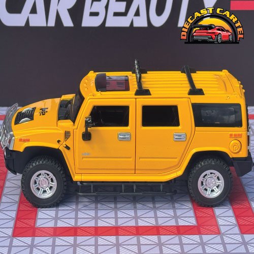 1:24 Scale H2 Hummer Highly Collectible Diecast Model H2 Hummer in Yellow 3