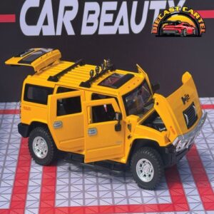 1:24 Scale H2 Hummer Highly Collectible Diecast Model H2 Hummer in Yellow 7
