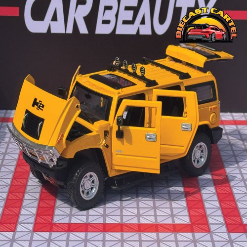 1:24 Scale H2 Hummer Highly Collectible Diecast Model H2 Hummer in Yellow 9