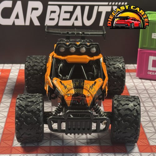 1:16 Scale High-Speed 20 Km/h RC Off Road Jeep - Enhanced Headlights, USB Rechargeable Jeep Orange 1