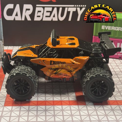 1:16 Scale High-Speed 20 Km/h RC Off Road Jeep - Enhanced Headlights, USB Rechargeable Jeep Orange 3