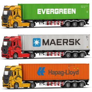 Mercedes Benz Actros Truck 1:24 Scale with Container Diecast Collectible Model