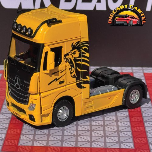 1:24 Scale Mercedes Benz Actros Truck Diecast Highly Collectible Model Mercedes Benz Actros in Yellow 2