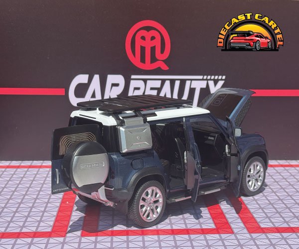 1:18 Scale Land Rover Defender 110 Blue Diecast Model SUV Collectible Display Range Rover Defender in Blue 6