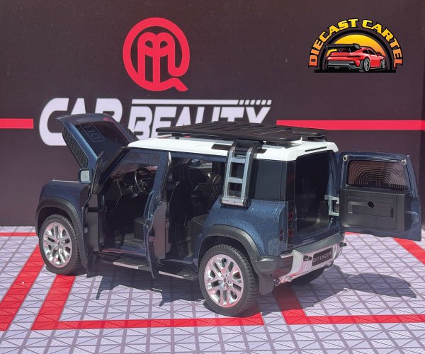 1:18 Scale Land Rover Defender 110 Blue Diecast Model SUV Collectible Display Range Rover Defender in Blue 7