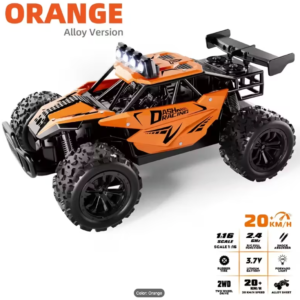 1:16 Scale High-Speed 20 Km/h RC Off Road Jeep - Enhanced Headlights, USB Rechargeable