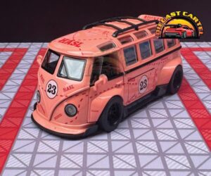 1:32 Volkswagen VW T1 Camper Van Custom Conversion – No. 23 Retro Edition Diecast Collectible Model